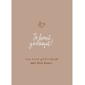 Enkele kaart - Je bent gedoopt!