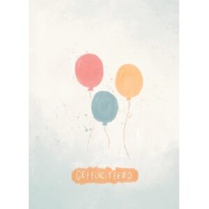 kaartje A7 - Gefeliciteerd