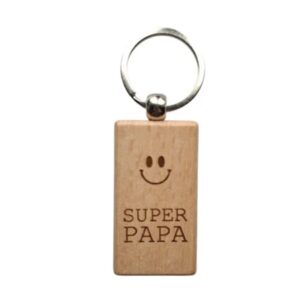 Sleutelhanger hout - Super Papa