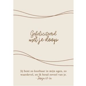 Enkele kaart - Gefeliciteerd met je doop