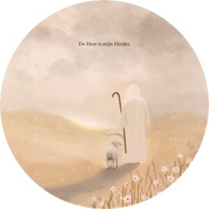 Muurcirkel Ø 35 cm - De Heer is mijn Herder - Psalm 23