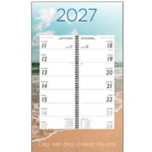 Weekomlegkalender op schild 2027 - Dag aan dag...