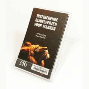 Bijbelverzen voor mannen - set van 10 kaartjes met standaard