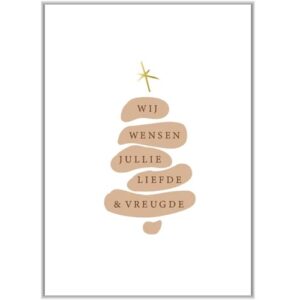 Enkele kaart - Wij wensen jullie liefde & vreugde